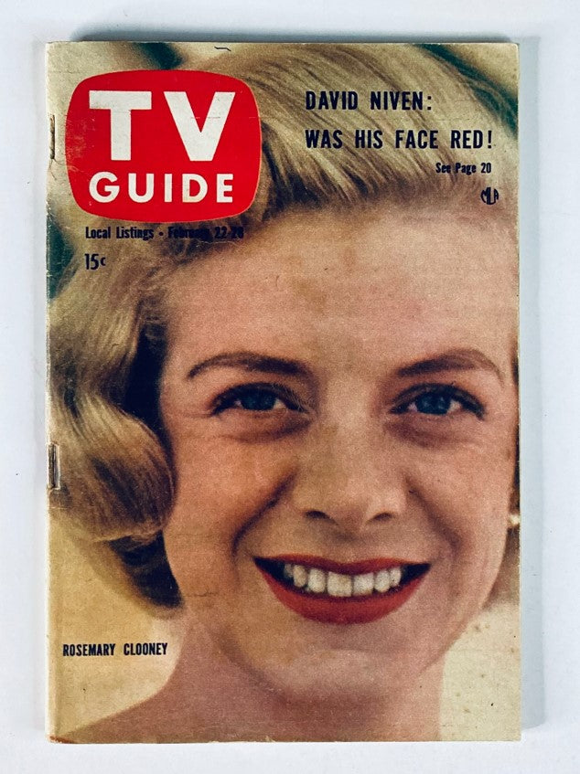 TV Guide Magazine February 22 1958 #256 Rosemary Clooney Western WA Ed. No Label