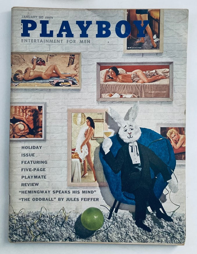 VTG Playboy Magazine January 1961 Connie Cooper w Centerfold No Label