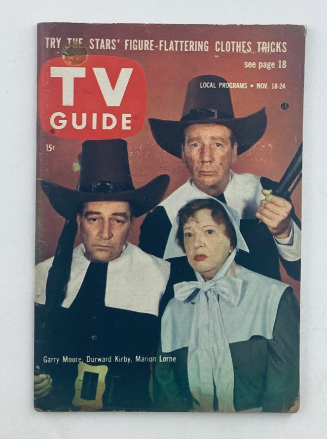 TV Guide Magazine November 18 1961 Garry Moore, Marion Lorne Chicago Ed.