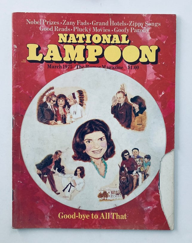 Vintage National Lampoon Magazine March 1975 Vol 1 No 60 Featuring Jackie Kennedy - Rare Collectible