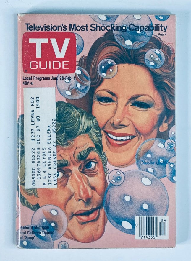 TV Guide Magazine January 26 1980 #1400 Richard Mulligan Phoenix Ed.