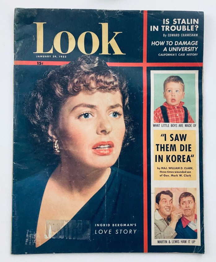 VTG Look Magazine January 29 1952 Vol 16 No. 3 Ingrid Bergman's Love Story