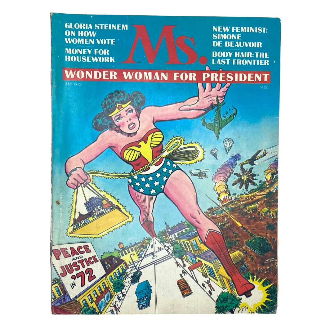 VTG Ms. Magazine July 1972 Vol 1 No. 1 Wonder Woman for President No Label