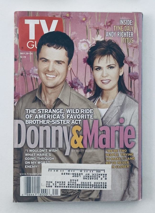 TV Guide Magazine May 20 2000 Donny and Marie Osmond NY Metro Ed.