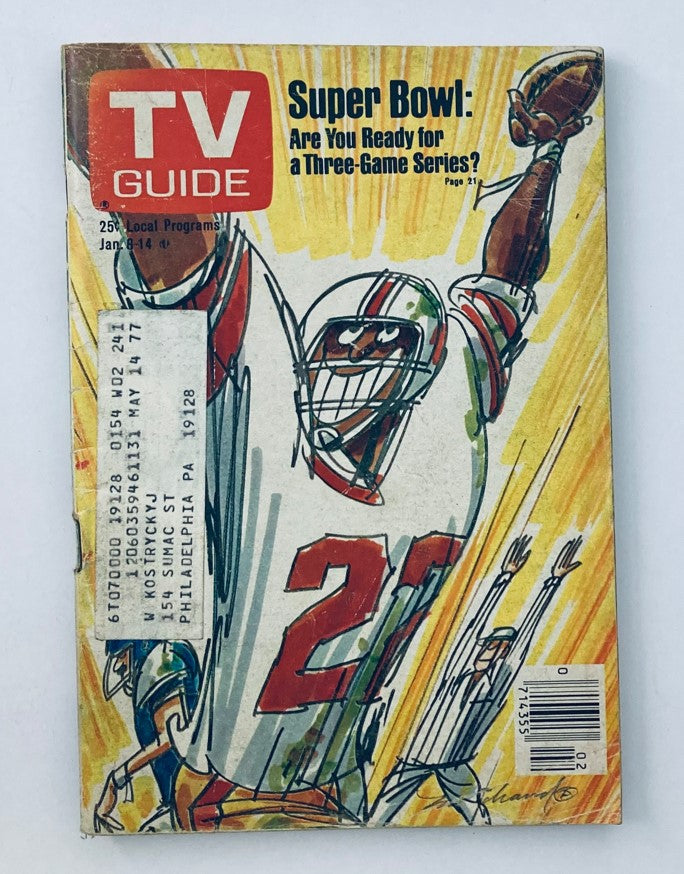 TV Guide Magazine January 8 1977 #1241 Super Bowl Series PA-Metro Ed.