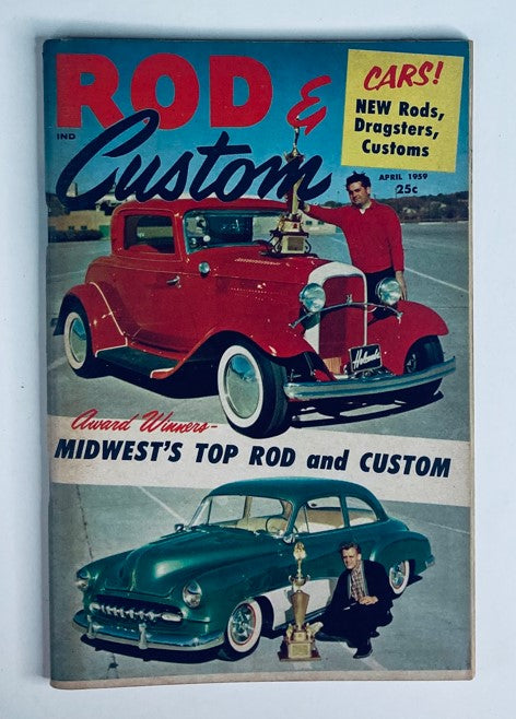 VTG Rod & Custom Magazine April 1959 Midwest's Best Rod & Best Custom No Label