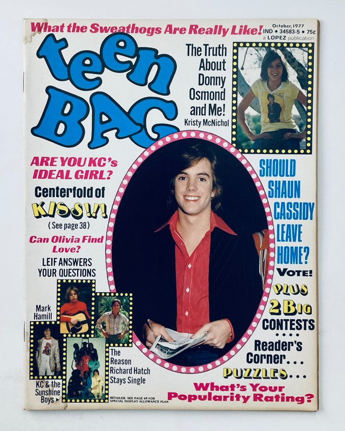 VTG Teen Bag Magazine October 1977 Shaun Cassidy KC & The Sunshine Boys No Label