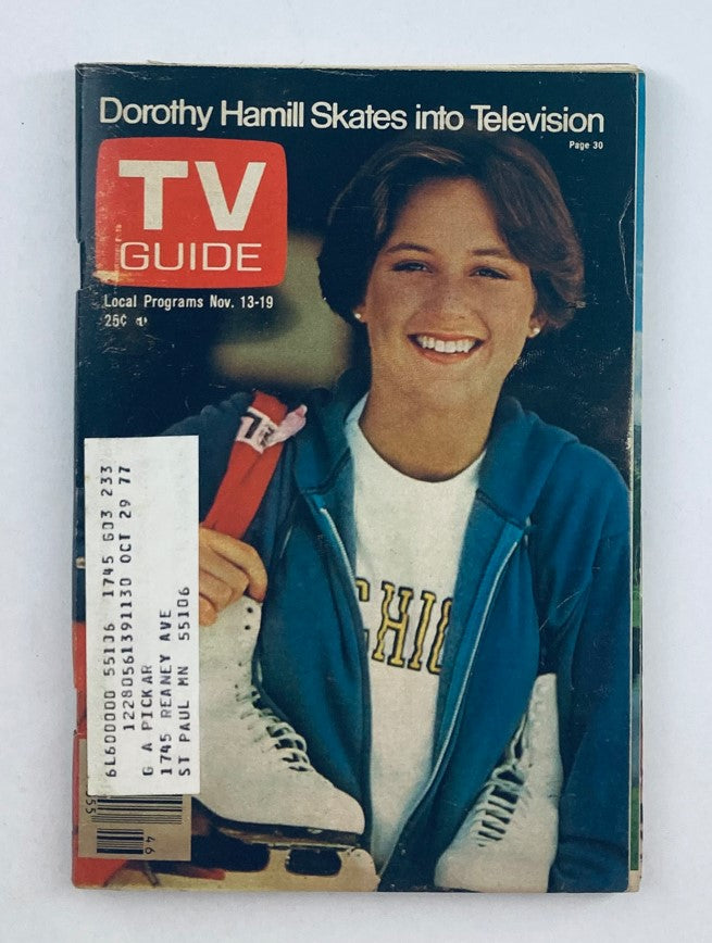 TV Guide Magazine November 13 1976 #1233 Dorothy Hamill Minneapolis-St. Paul Ed.