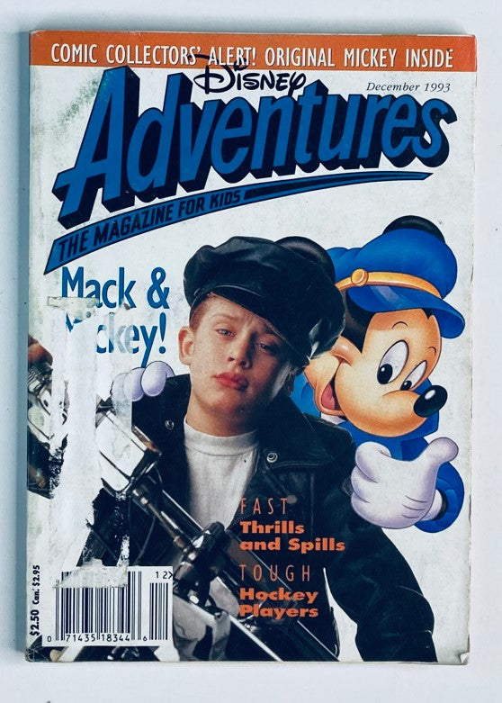 Disney Adventures Magazine December 1993 Macaulay Culkin and Mickey Mouse