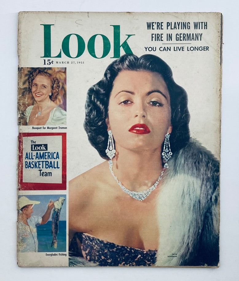 VTG Look Magazine March 27 1951 Vol 15 No. 7 Faith Domergue No Label