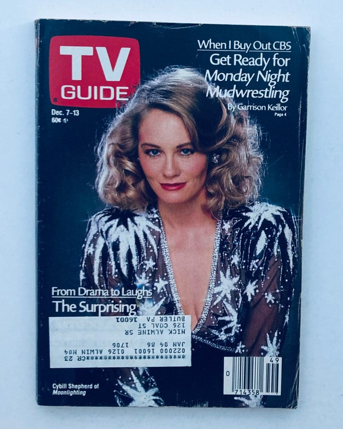 TV Guide Magazine December 7 1985 Cybill Shepherd Pittsburgh Metro Ed.