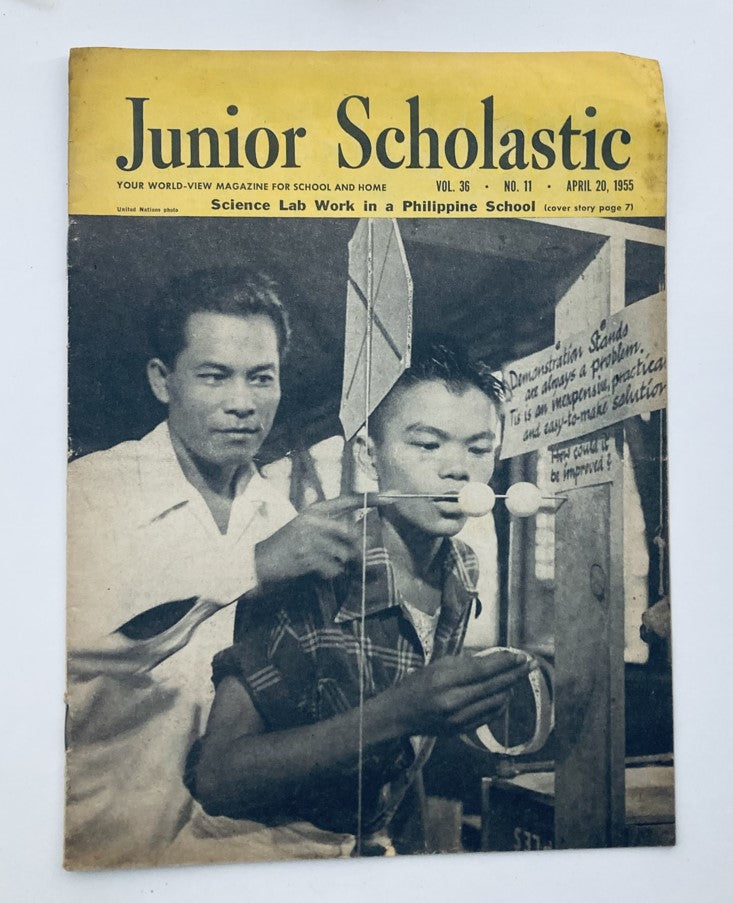 VTG Junior Scholastic Magazine April 20 1955 Science Lab in Philippines No Label