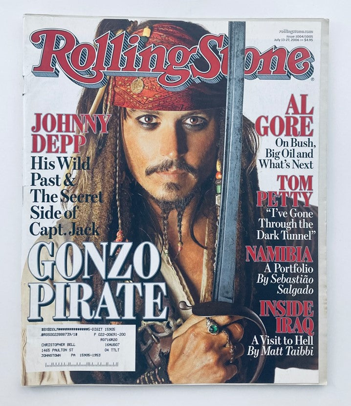 Rolling Stone Magazine July 13 2006 Issue 1004/1005 Johnny Depp a Gonzo Pirate