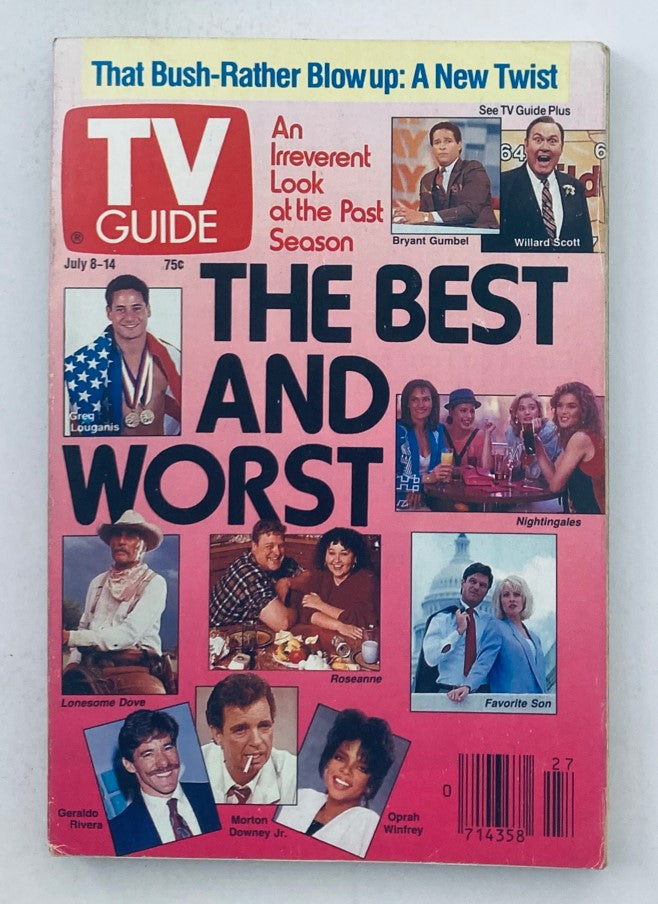 TV Guide Magazine July 8 1989 Greg Louganis Providence Ed. No Label