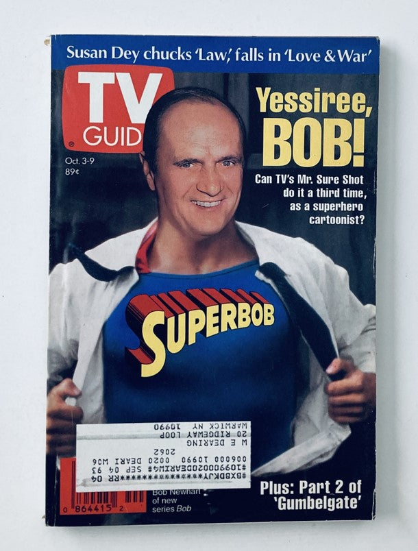 TV Guide Magazine October 3 1992 Bob Newhart of Series Bob NY Metro Ed.