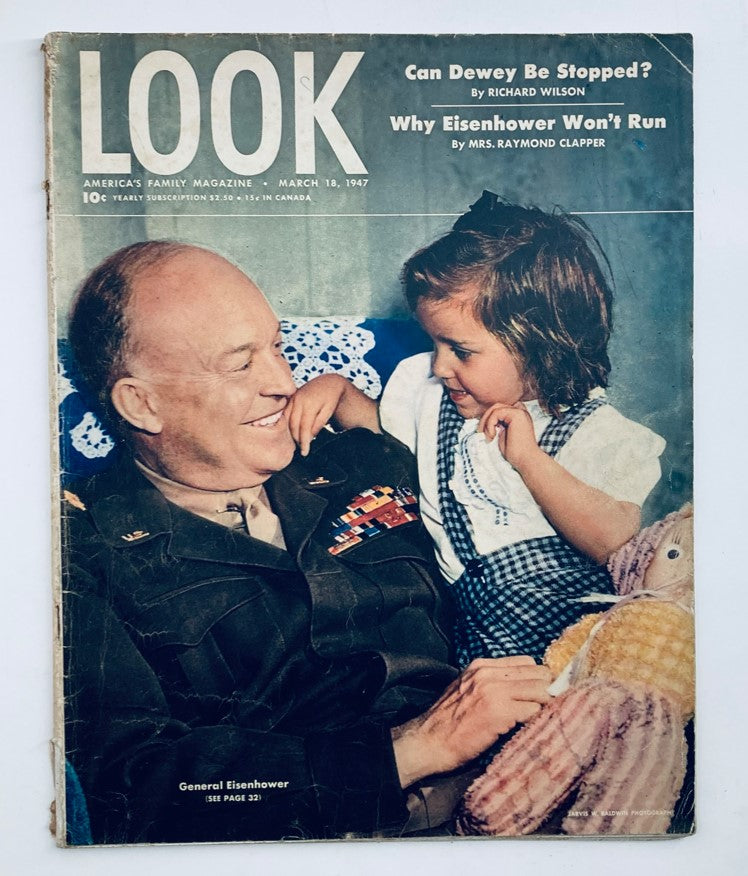 VTG Look Magazine March 18 1947 Vol 11 No. 6 Dwight Eisenhower No Label