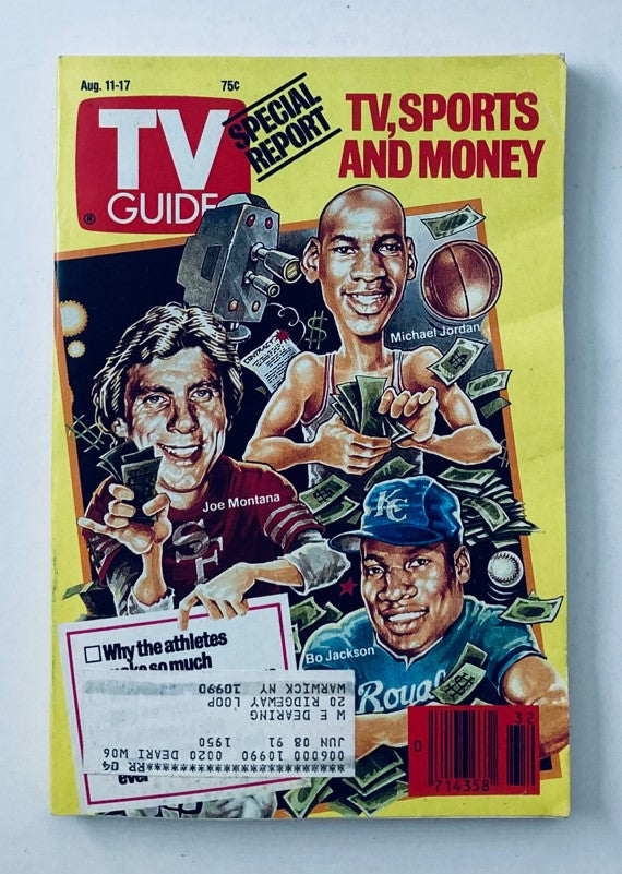 TV Guide Magazine August 11 1990 Michael Jordan, Bo Jackson NY Metro Ed.