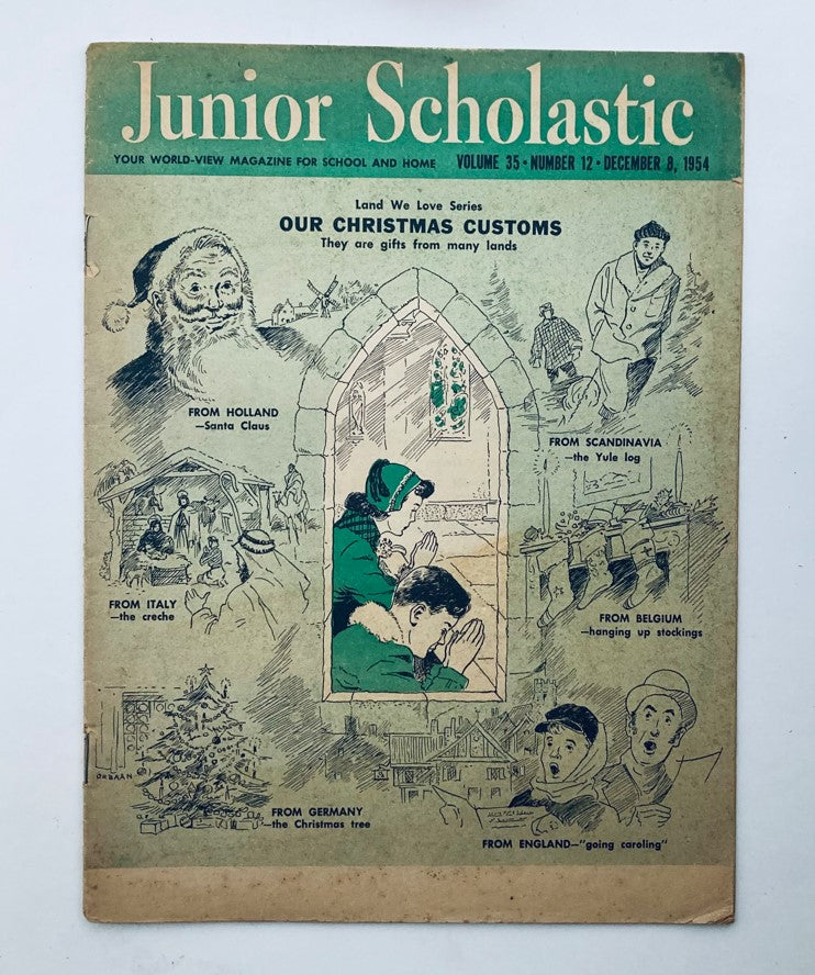 VTG Junior Scholastic Magazine December 8 1954 Our Christmas Customes No Label