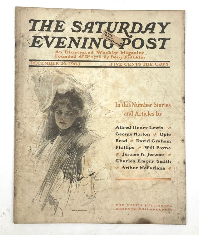 Saturday Evening Post Illustrated Cover December 26 1903 The Number Stories