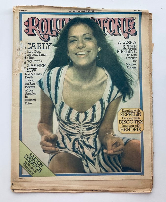 VTG Rolling Stone Magazine May 22 1975 Issue 187 Carly Simon & Chuck Mangione