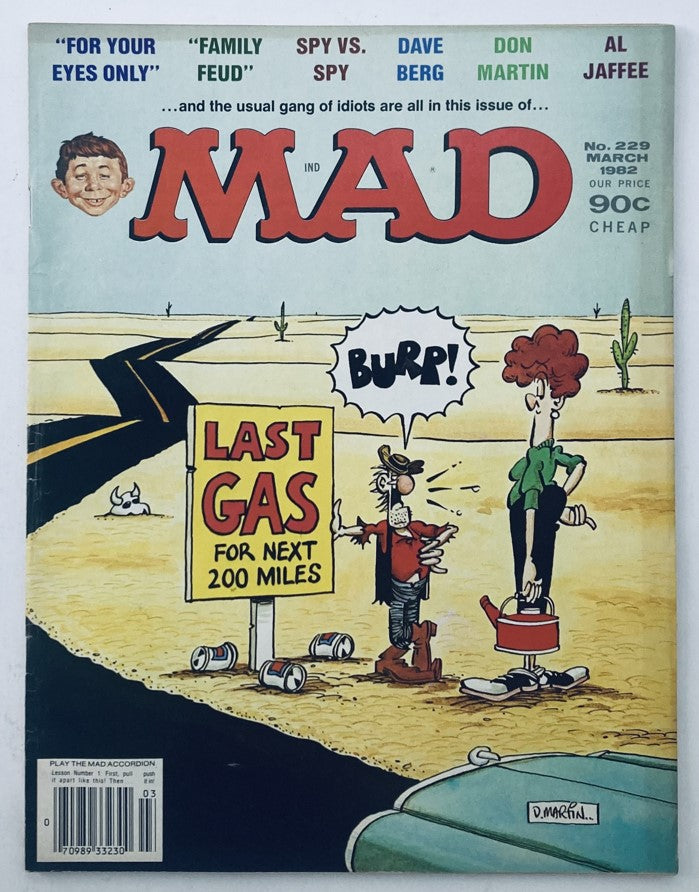 VTG Mad Magazine March 1982 No. 229 For Your Eyes Only 4.0 VG No Label