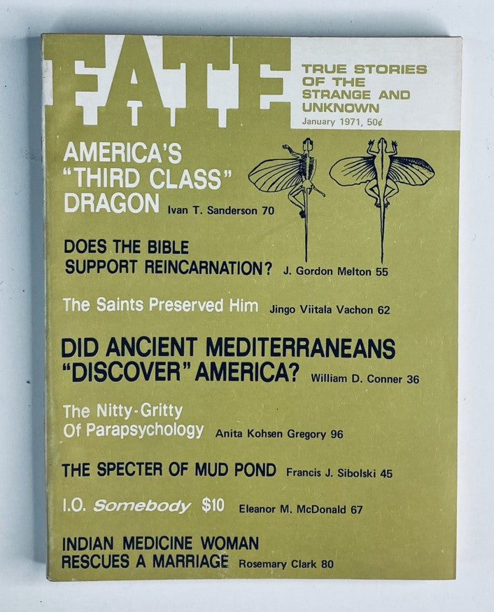 Fate Magazine January 1971 Vol 24 No. 1 The Saints Preserved Him No Label