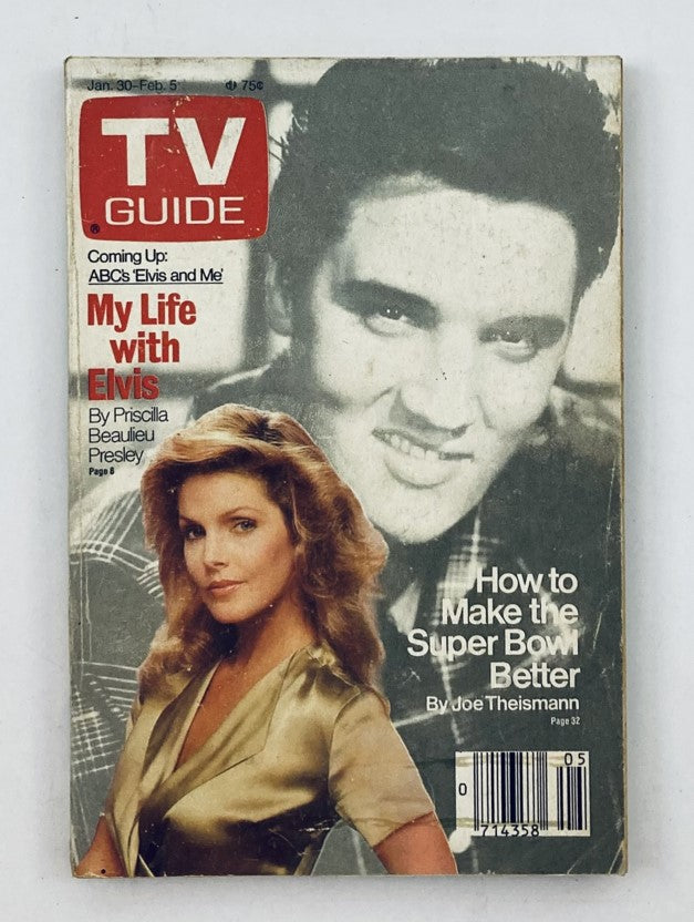 TV Guide Magazine January 30 1988 Elvis, Priscilla Presley Hartford-New Haven Ed