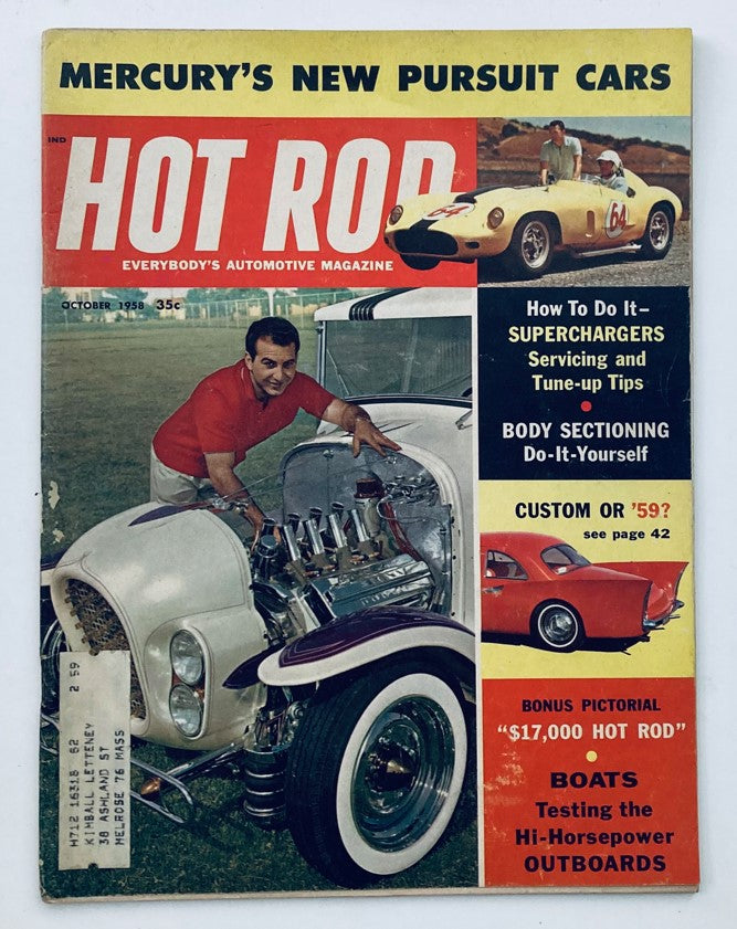 VTG Hot Rod Magazine October 1958 Vol 11 No. 10 Dick Peters and Ron Courtney