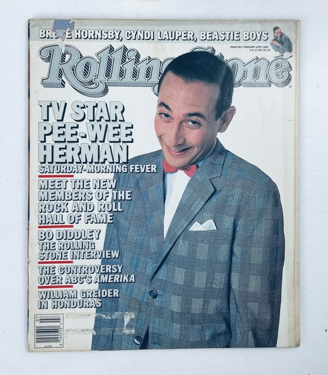 VTG Rolling Stone Magazine February 12 1987 Issue 493 Pee-Wee Herman