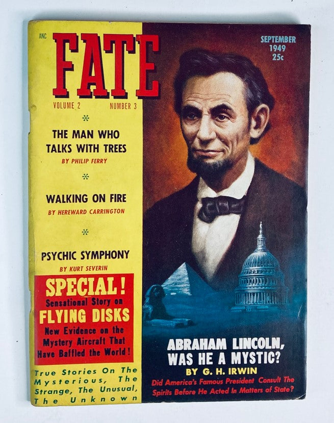 VTG Fate Magazine September 1949 Vol 2 No. 3 Abraham Lincoln No Label