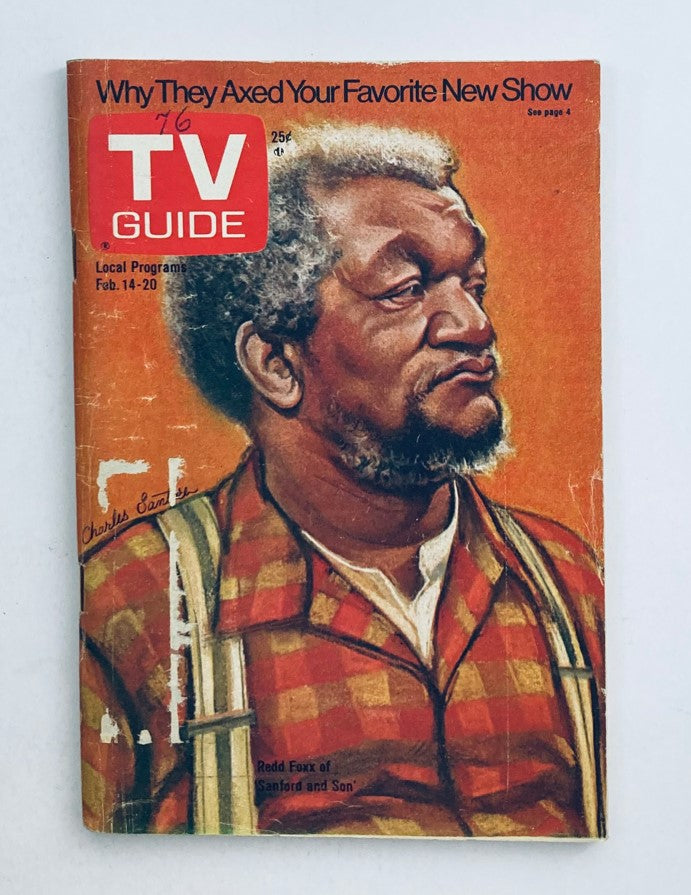 TV Guide Magazine February 14 1976 Redd Foxx of Sanford & Son WA-Baltimore Ed.