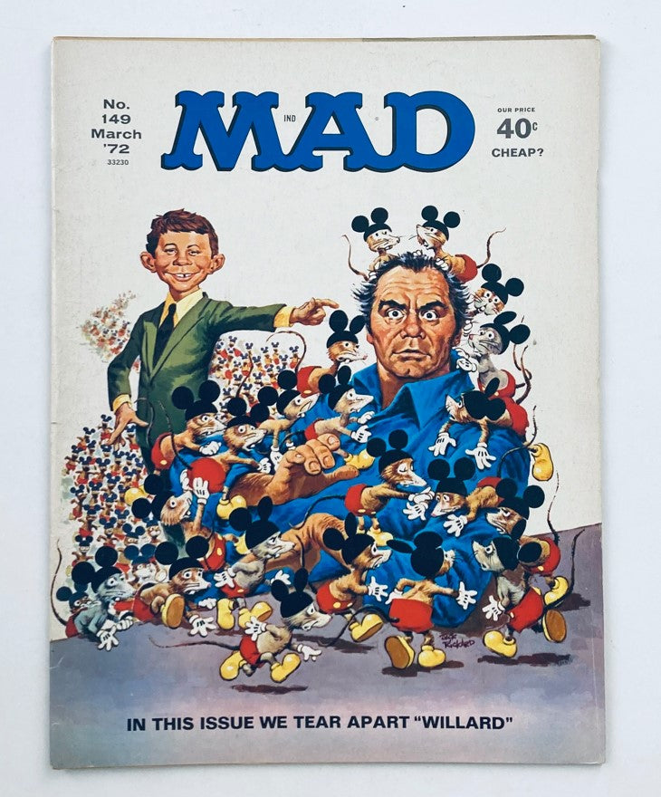 Mad Magazine March 1972 No. 149 Alfred Tear Up Willard 6.0 FN Fine No Label