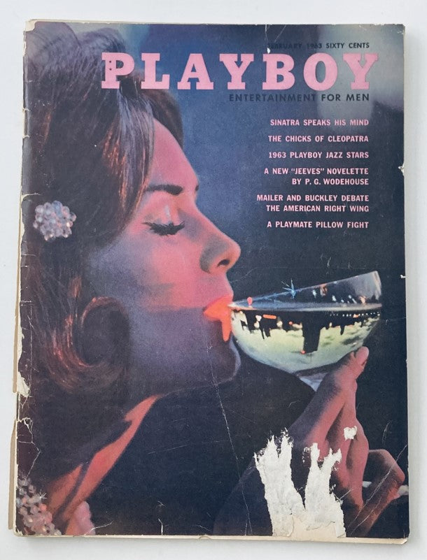 VTG Playboy Magazine February 1963 Cover Cheryl Lampley w Centerfold No Label