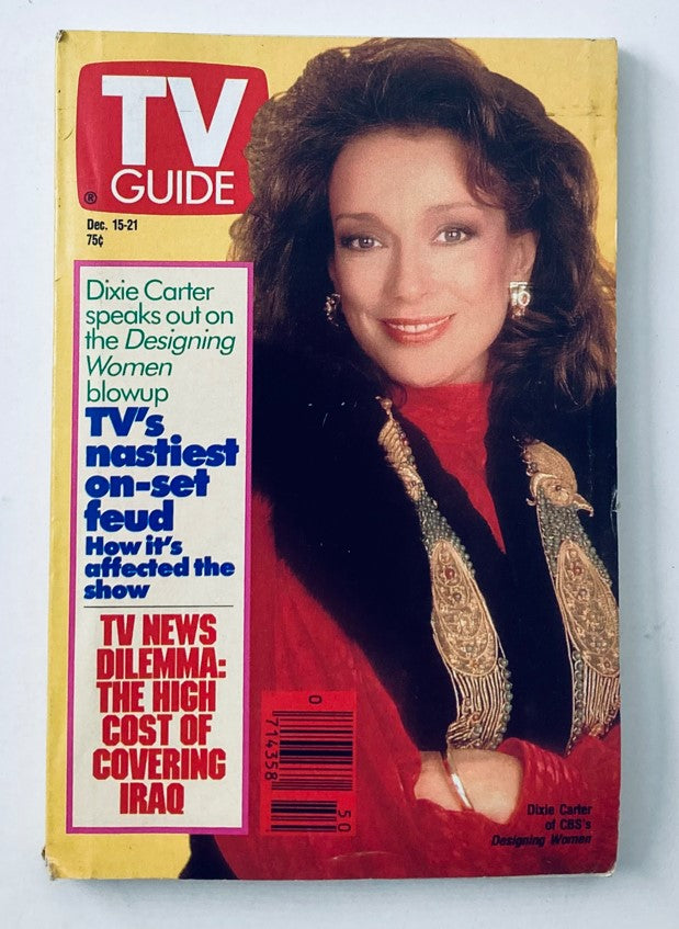 TV Guide Magazine December 15 1990 Dixie Carter NY Metro Ed. No Label