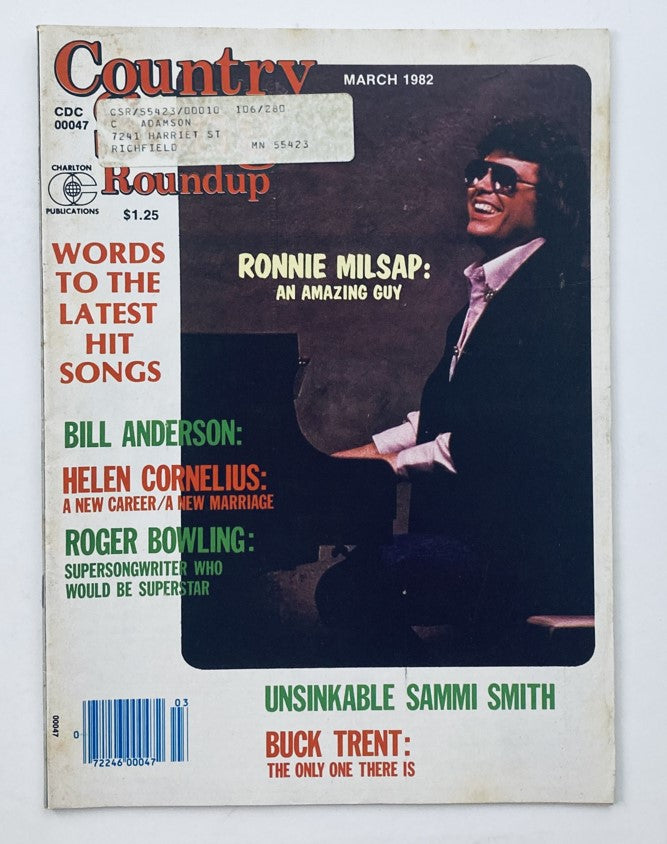 VTG Country Song Roundup Magazine March 1982 Ronnie Milsap An Amazing Guy