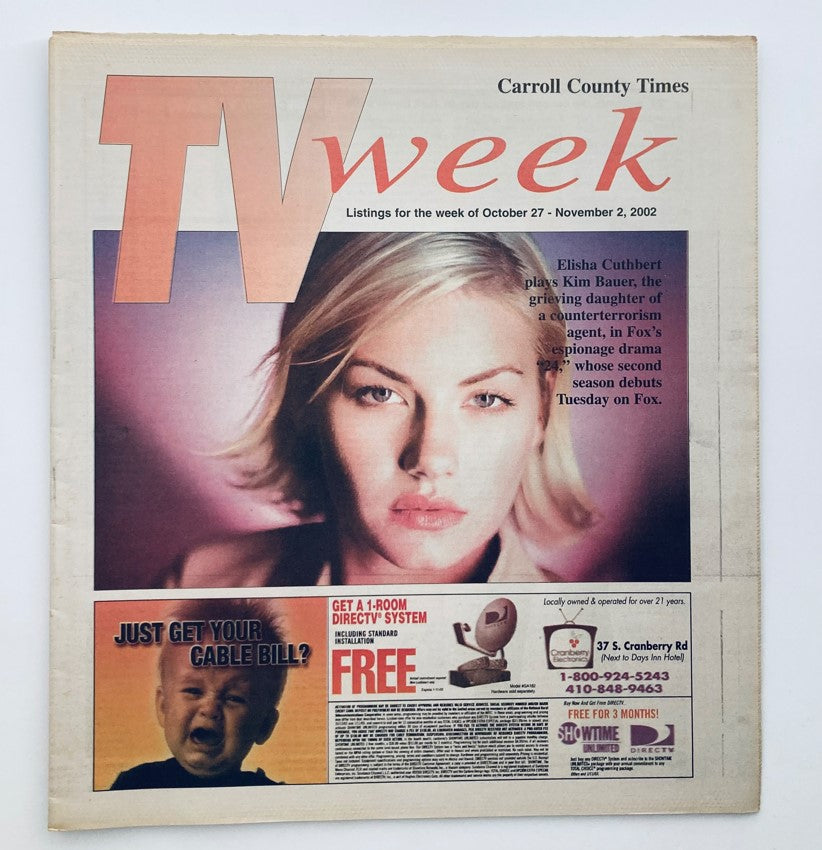 TV Week Magazine October 27 2002 Elisha Cuthbert in Espionage Drama 24 No Label