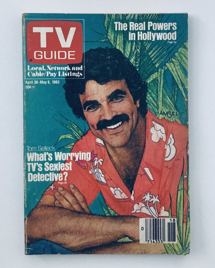 TV Guide Magazine April 30 1983 Tom Selleck LA Metro Ed. No Label