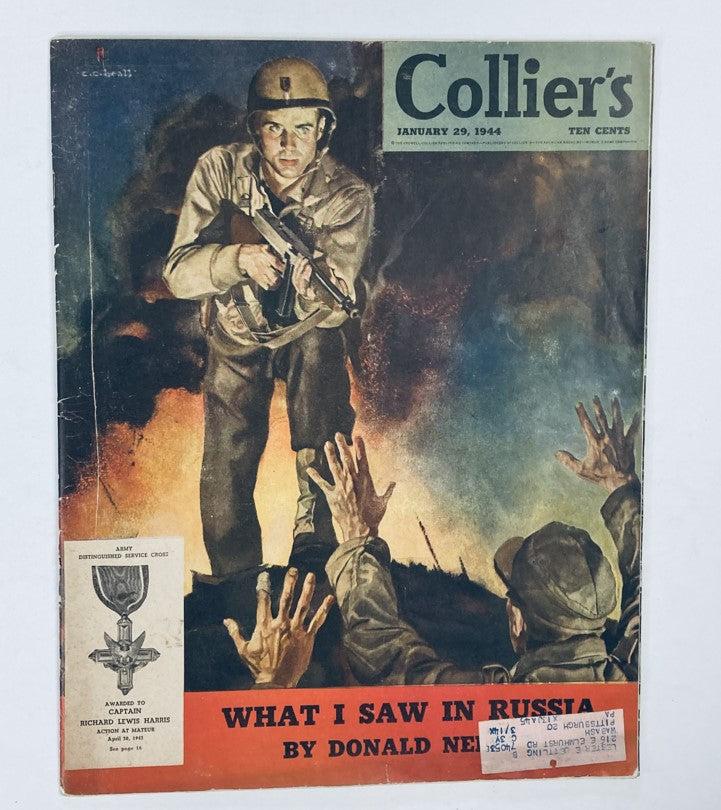 VTG Collier's Magazine January 29 1944 Vol 113 No. 5 Capt. Richard Lewis Harris