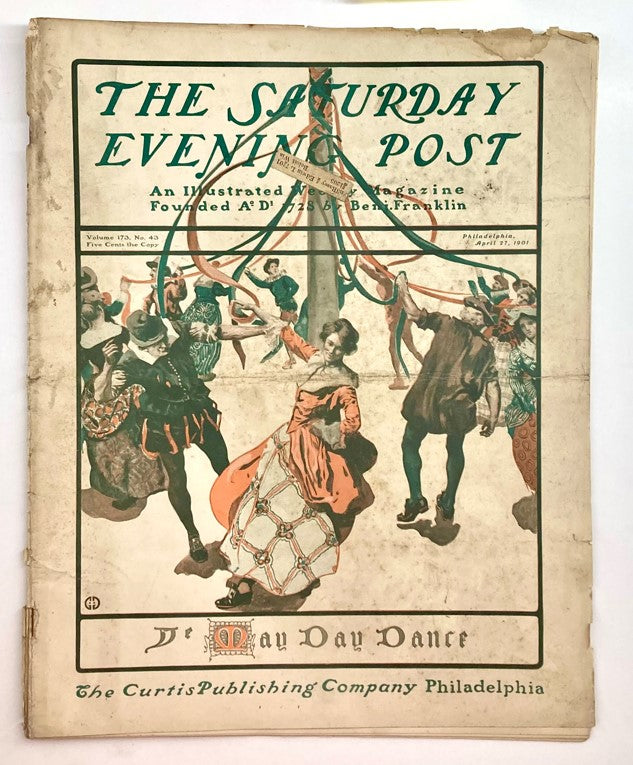 Saturday Evening Post Illustrated Cover Magazine April 27 1901 Good Interior