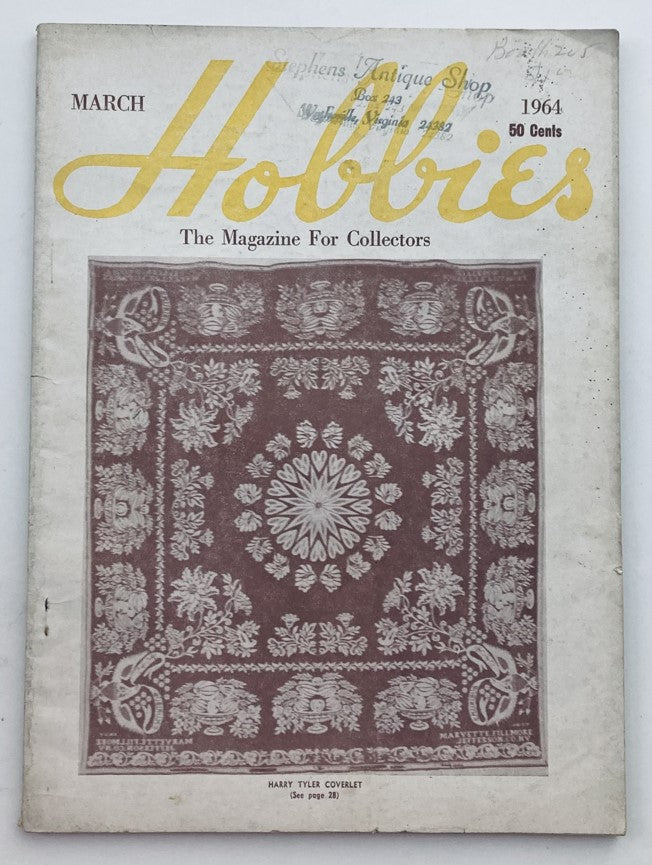 VTG Hobbies Magazine for Collectors March 1964 Harry Tyler Coverlet