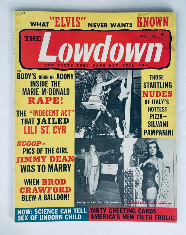 VTG The Lowdown Magazine May 1957 Vol 3 No. 2 Elvis Presley No Label