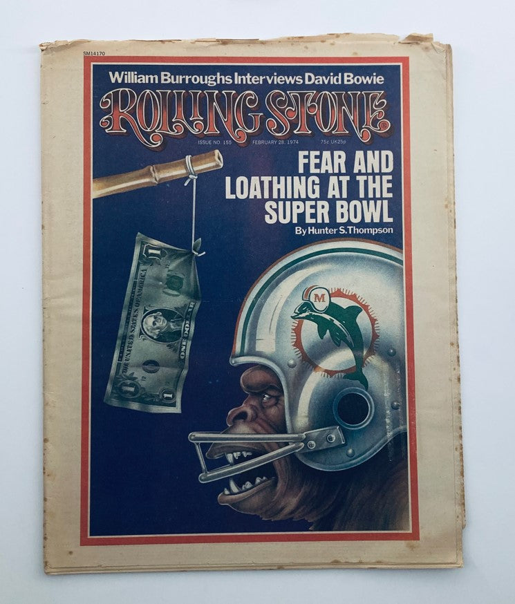 VTG Rolling Stone Magazine February 28 1974 No. 155 Loathing at the Super Bowl