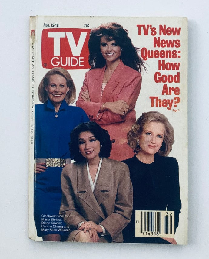 TV Guide Magazine August 12 1989 Diane Sawyer WA-Baltimore Ed. No Label