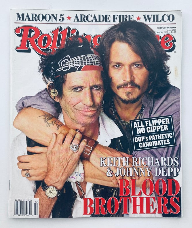 Rolling Stone Magazine May 31 2007 #1027 Keith Richards & Johnny Depp No Label