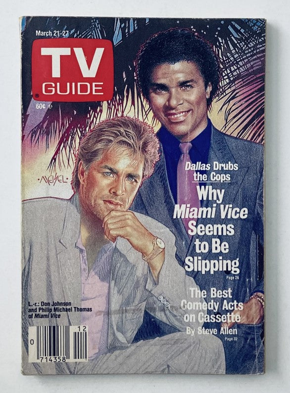 TV Guide Magazine March 21 1987 Don Johnson, miami vice NY Metro Ed.