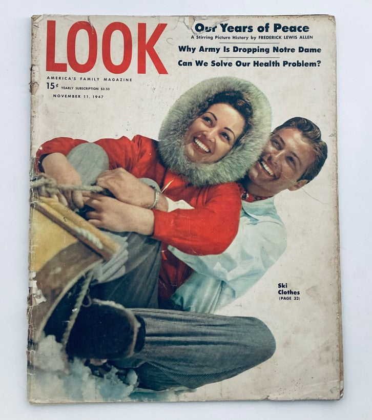 VTG Look Magazine November 11 1947 Vol 11 No. 23 The Ski Clothes