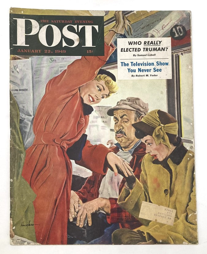 Saturday Evening Post Magazine January 22 1949 Illustrated Cover George Hughes