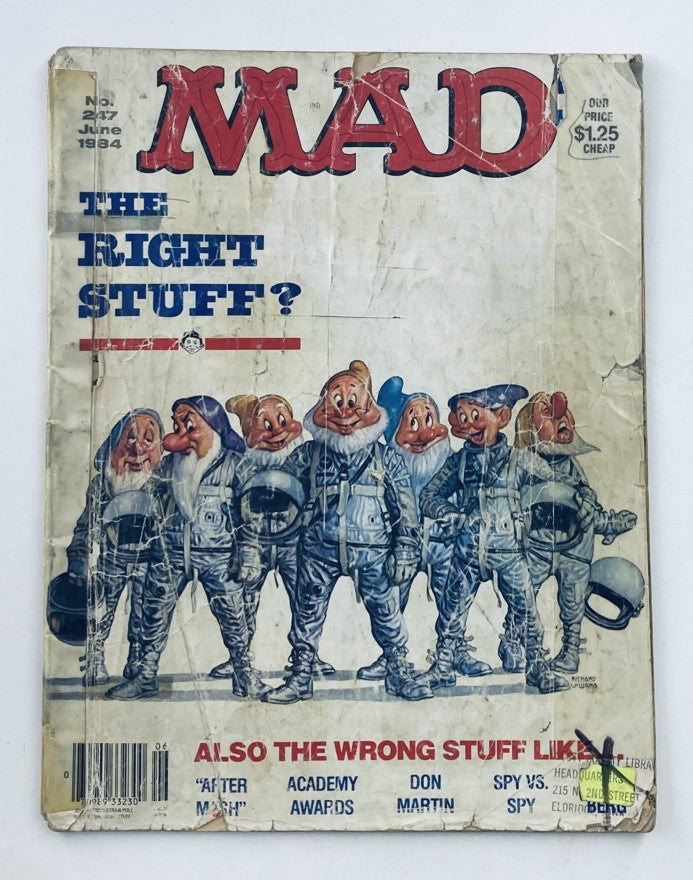 Mad Magazine June 1984 No. 247 Seven Dwarfs The Right Stuff 2.0 Good No Label