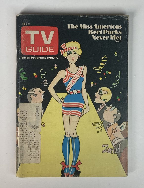 TV Guide Magazine September 1 1973 #566 Miss Americas Bert Parks NC Ed.