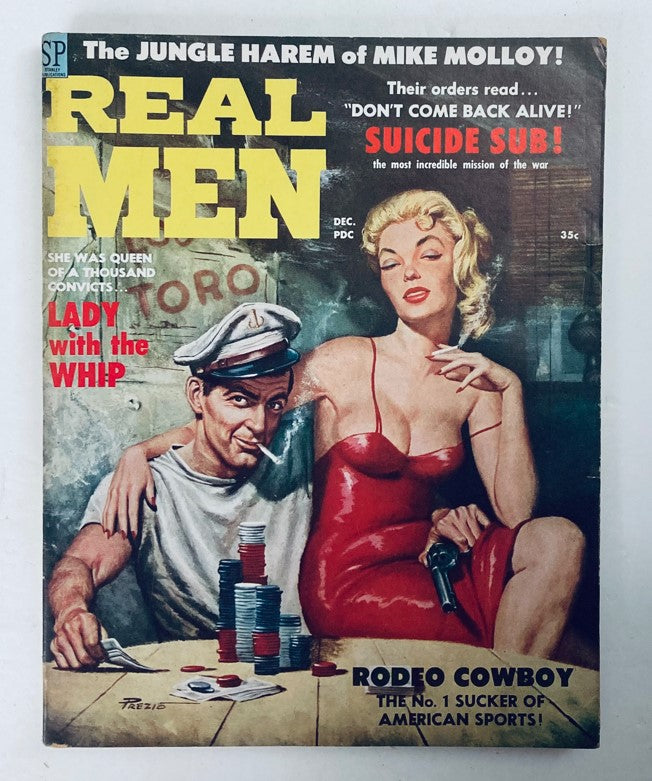 VTG Real Men Magazine December 1958 Vol 3 No. 6 The Belles of Las Vegas No Label